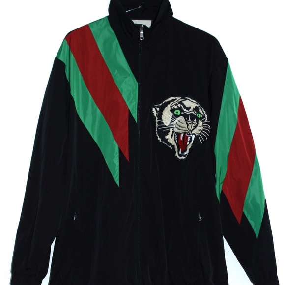 Gucci Panther Web Nylon Track Jacket - Picture 1 of 10